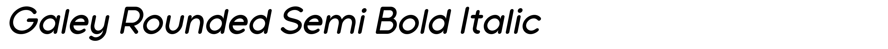 Galey Rounded Semi Bold Italic